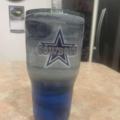 custom football tumblers
