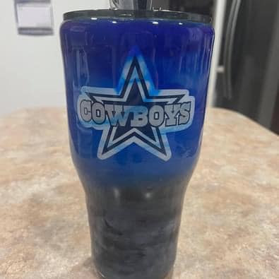 custom football tumblers